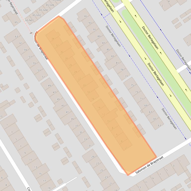 Kaart van postcodegebied 5622HK.