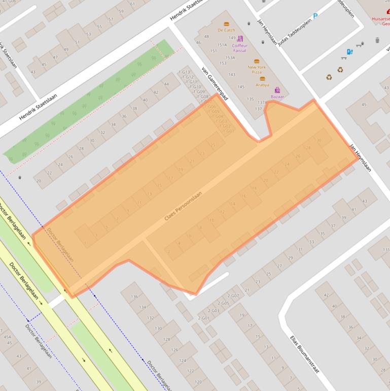 Kaart van postcodegebied 5622HP.