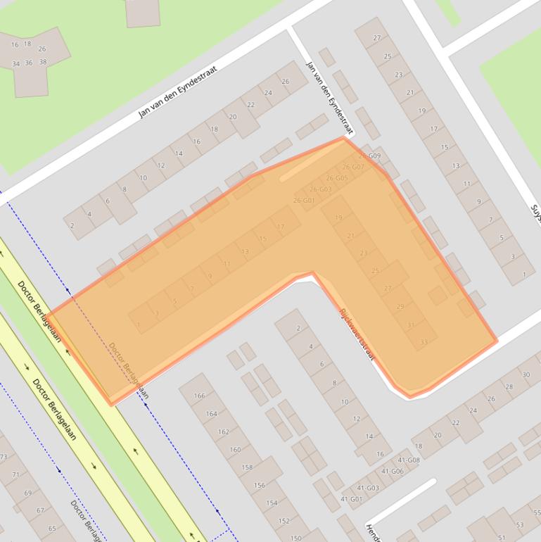 Kaart van postcodegebied 5622HT.