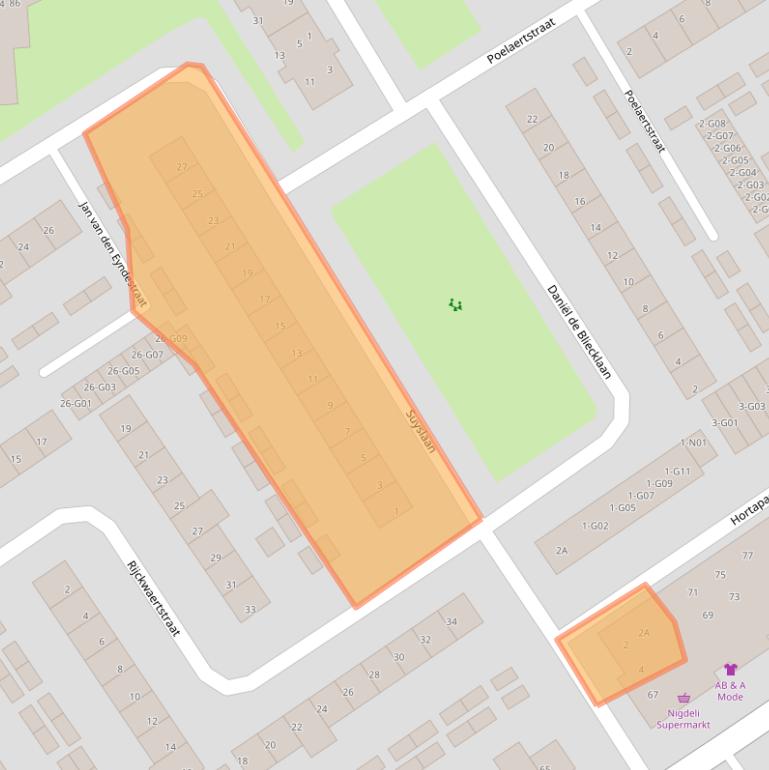 Kaart van postcodegebied 5622HX.