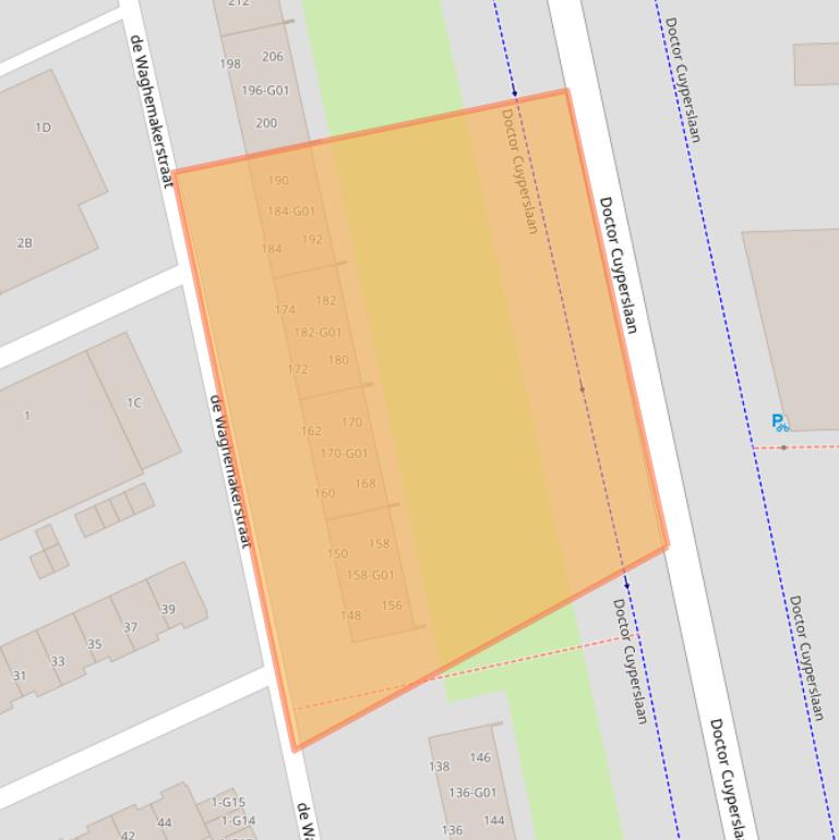 Kaart van postcodegebied 5622JK.