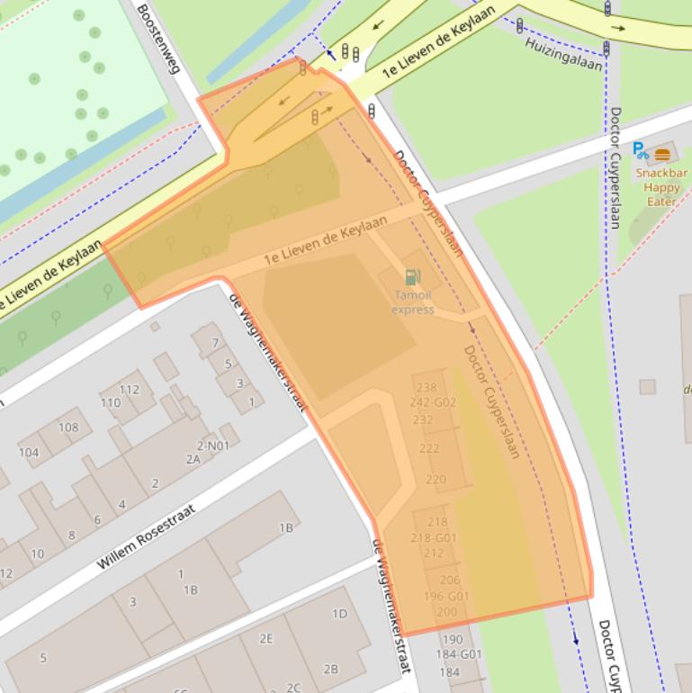 Kaart van postcodegebied 5622JL.