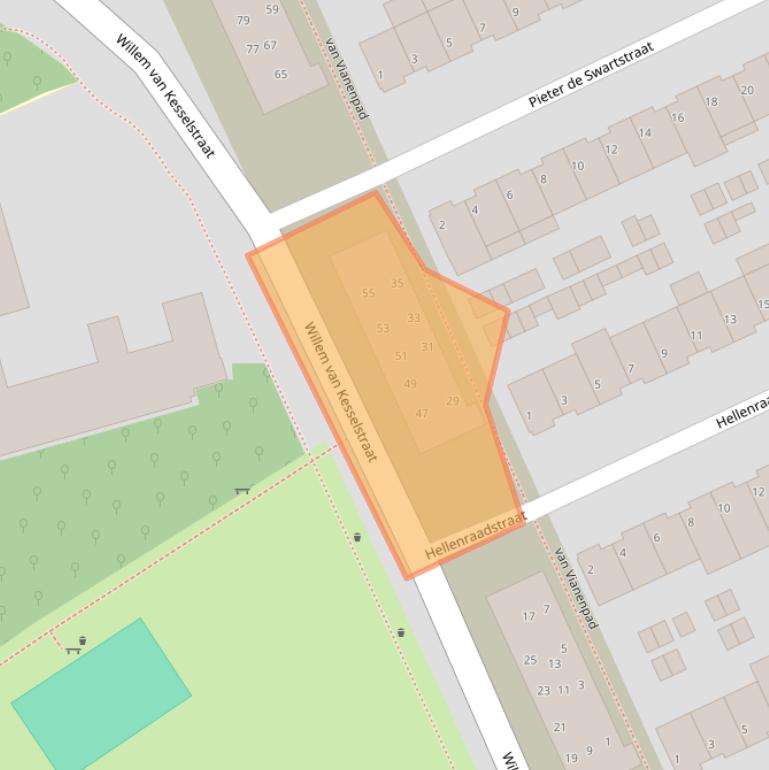 Kaart van postcodegebied 5622JV.