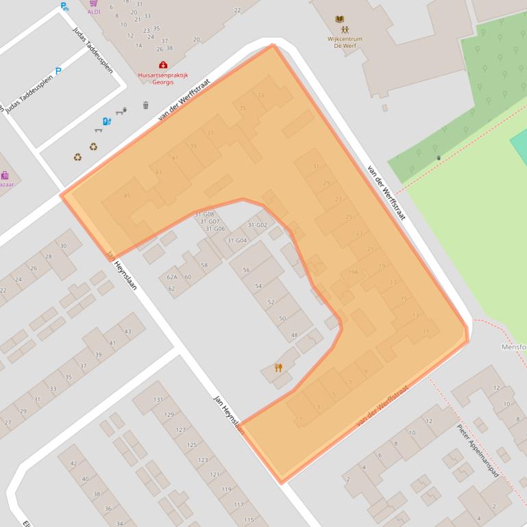 Kaart van postcodegebied 5622KA.