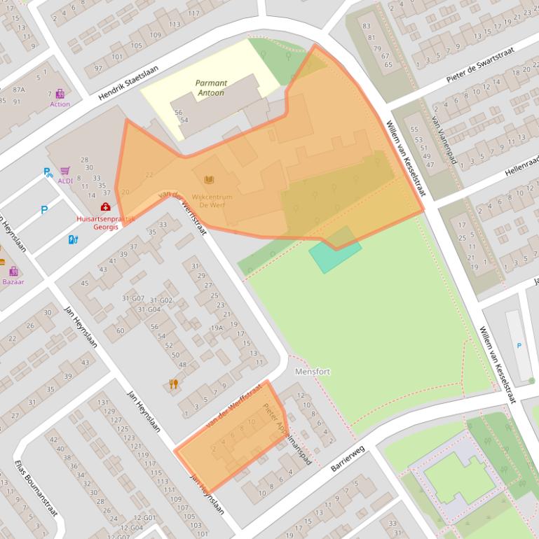 Kaart van postcodegebied 5622KB.