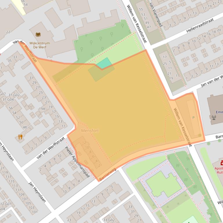 Kaart van postcodegebied 5622KC.