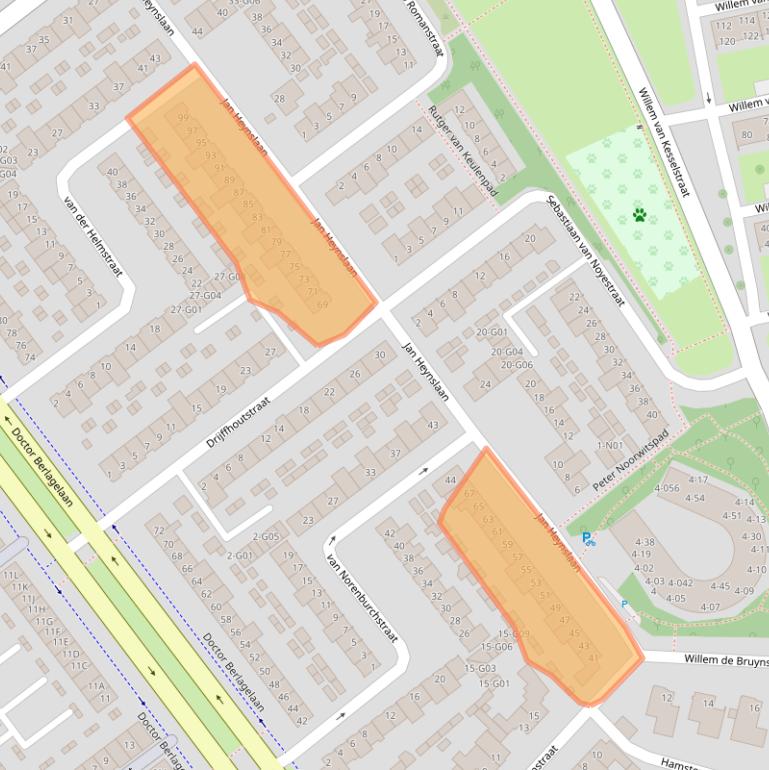 Kaart van postcodegebied 5622KK.