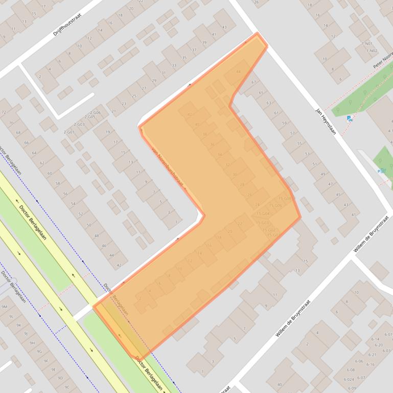 Kaart van postcodegebied 5622KP.