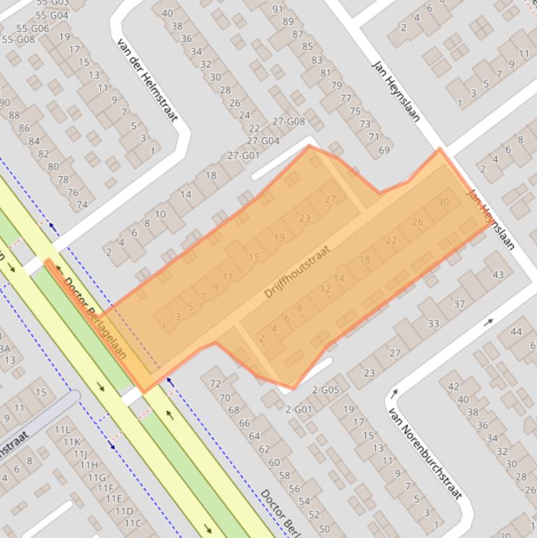 Kaart van postcodegebied 5622KR.