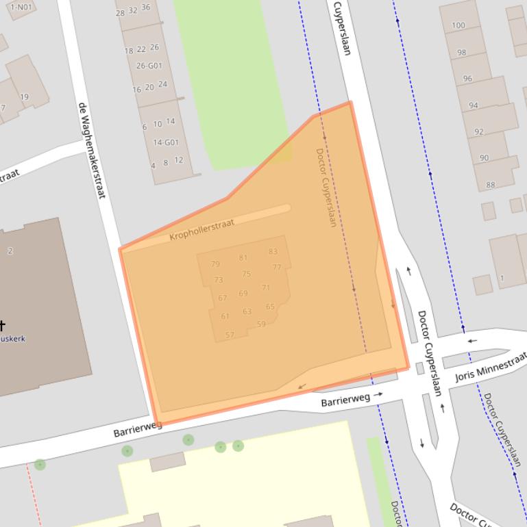 Kaart van postcodegebied 5622MB.