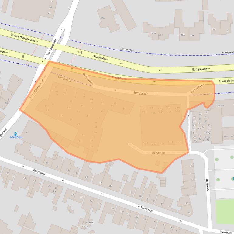 Kaart van postcodegebied 5622NB.