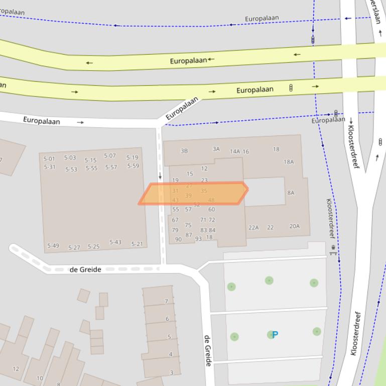 Kaart van postcodegebied 5622ND.