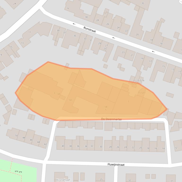Kaart van postcodegebied 5622NJ.