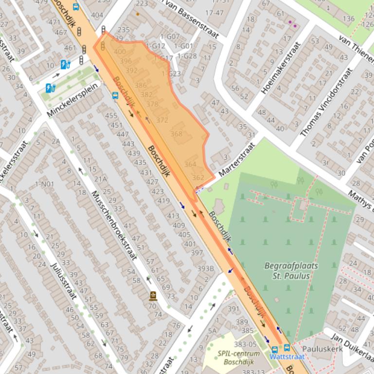 Kaart van postcodegebied 5622PB.