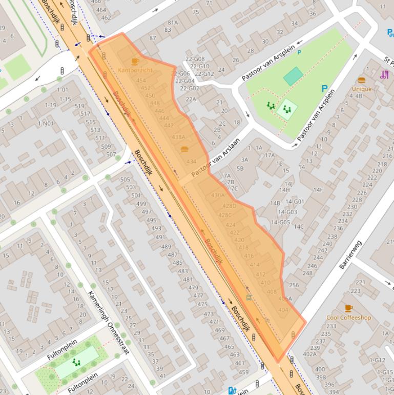 Kaart van postcodegebied 5622PC.