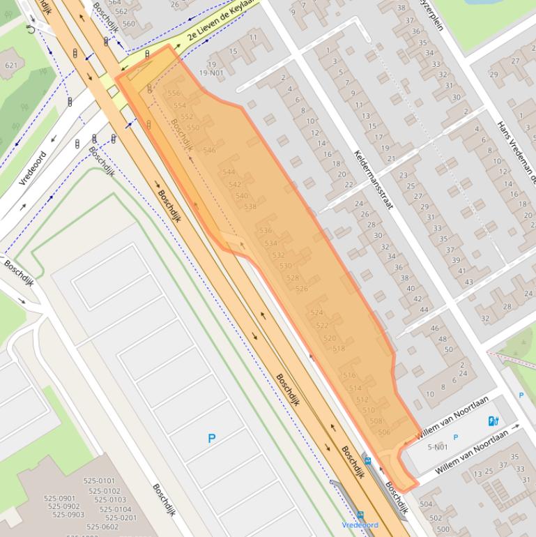 Kaart van postcodegebied 5622PE.