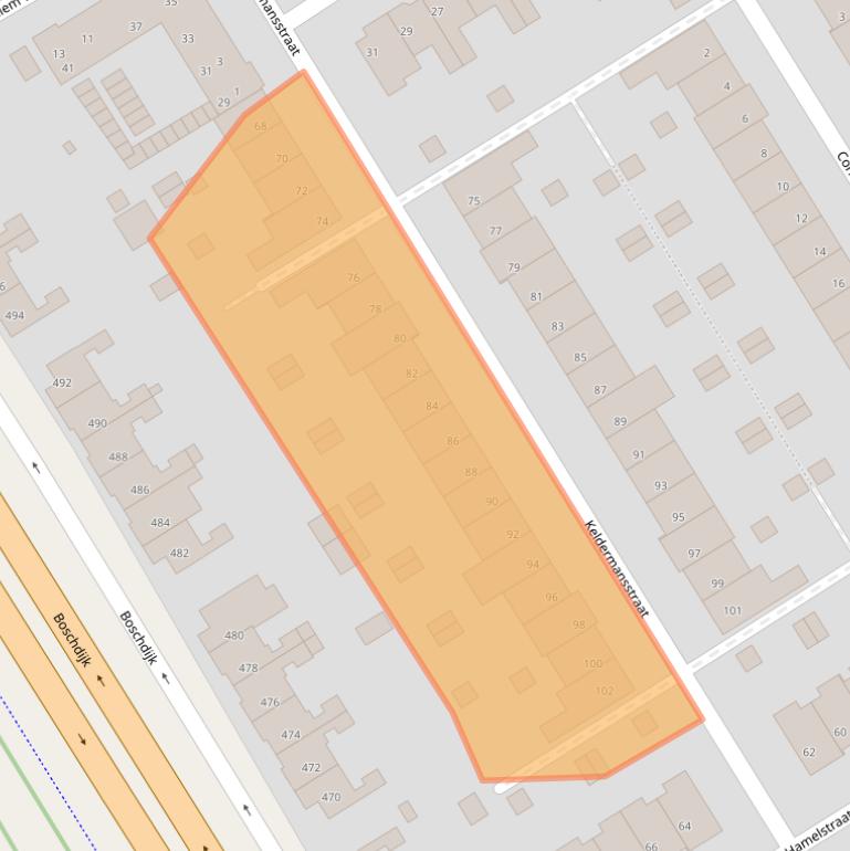 Kaart van postcodegebied 5622PK.