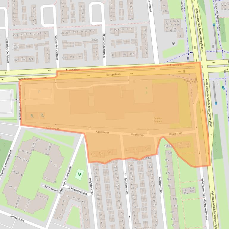 Kaart van postcodegebied 5623AD.