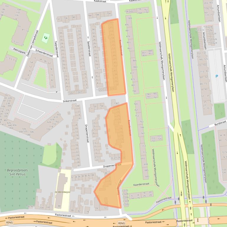 Kaart van postcodegebied 5623AE.