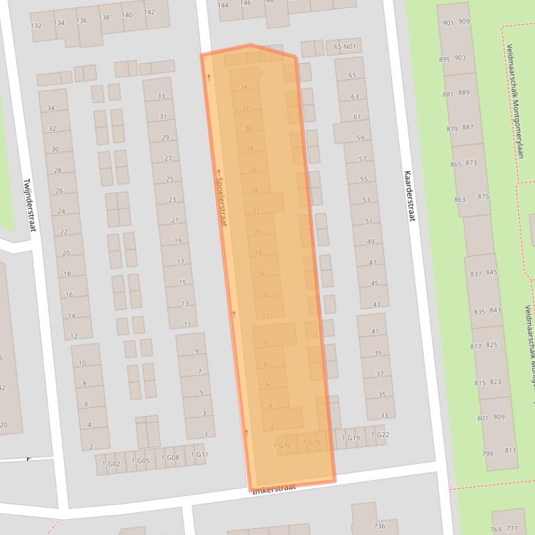 Kaart van postcodegebied 5623AJ.