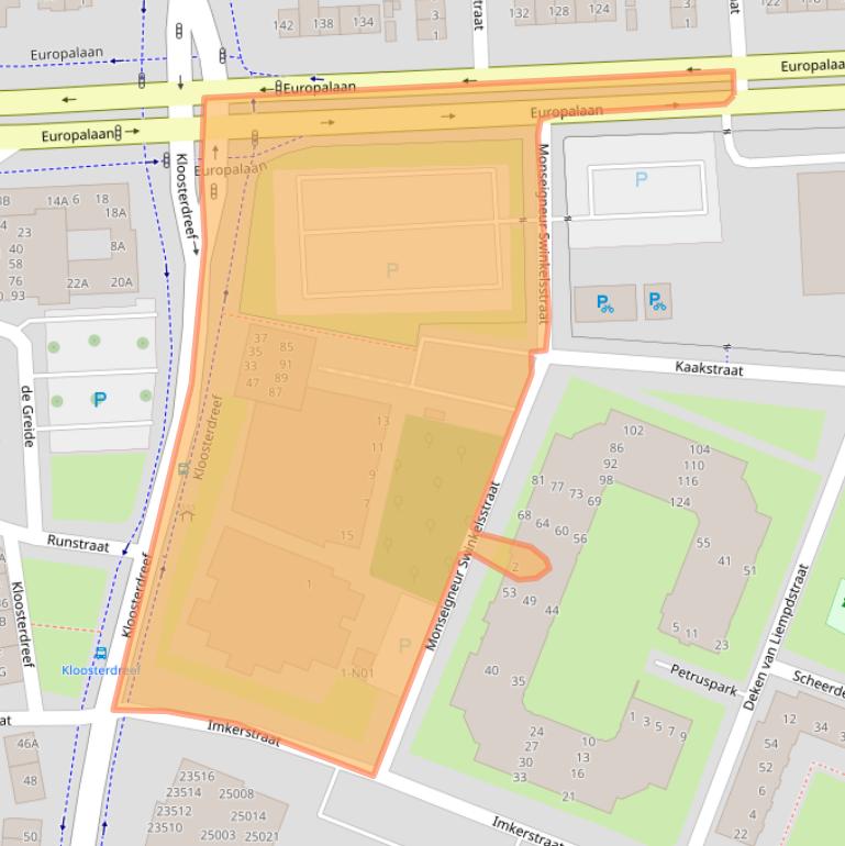 Kaart van postcodegebied 5623AP.