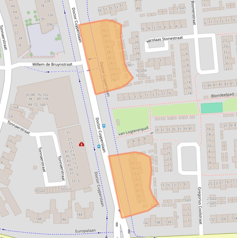 Kaart van postcodegebied 5623BA.