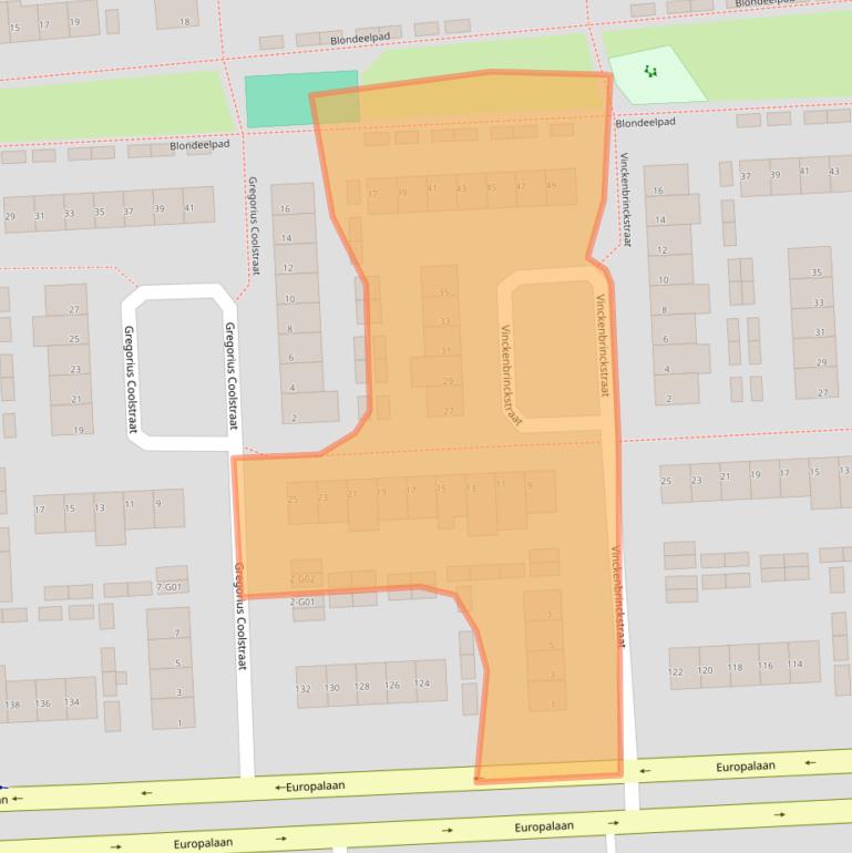 Kaart van postcodegebied 5623BH.