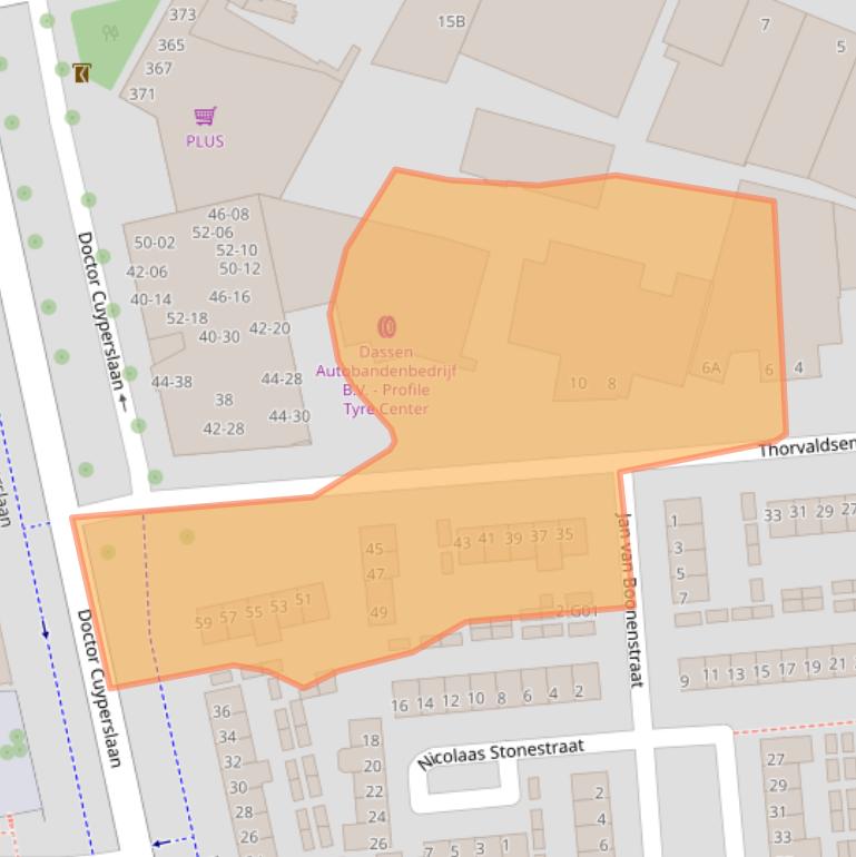 Kaart van postcodegebied 5623BN.