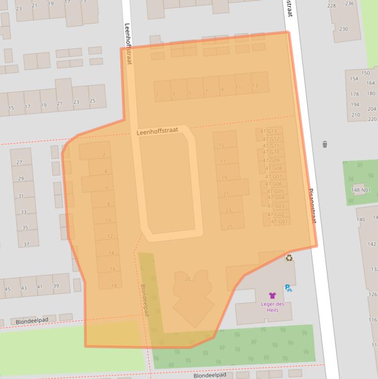 Kaart van postcodegebied 5623BP.