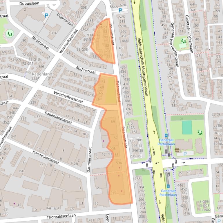 Kaart van postcodegebied 5623CB.