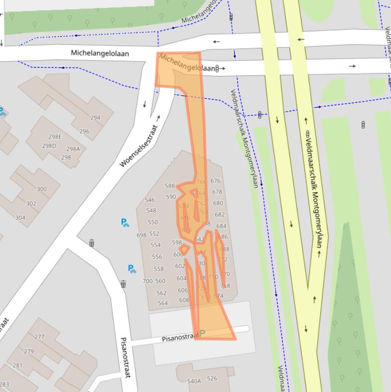 Kaart van postcodegebied 5623CX.