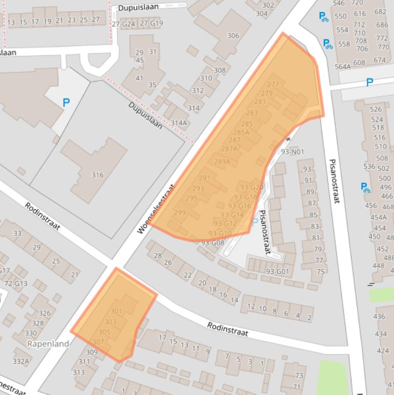 Kaart van postcodegebied 5623EC.