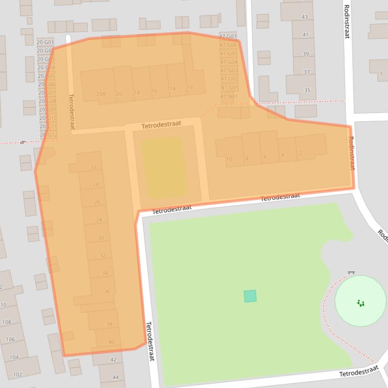 Kaart van postcodegebied 5623EN.