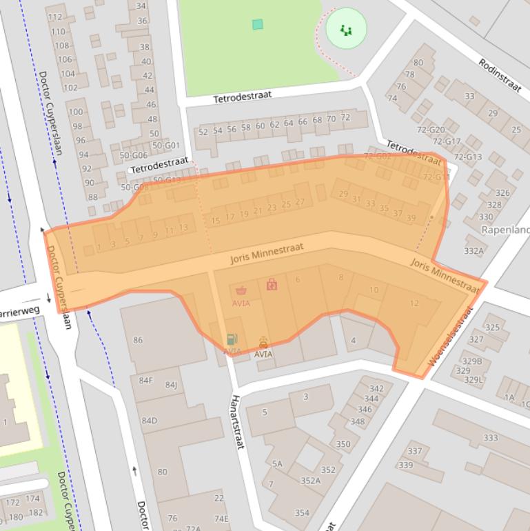 Kaart van postcodegebied 5623ER.