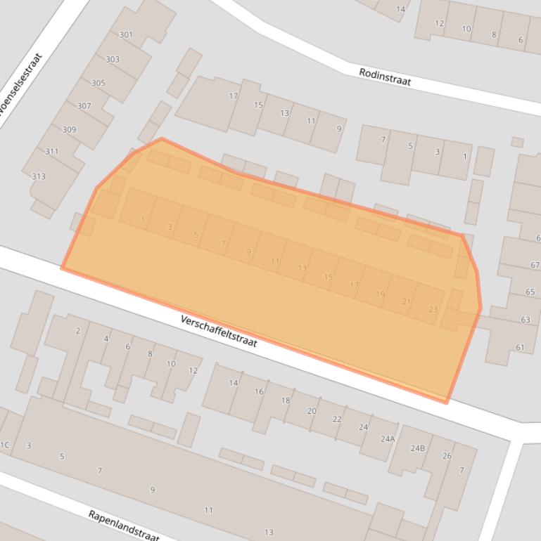 Kaart van postcodegebied 5623ES.