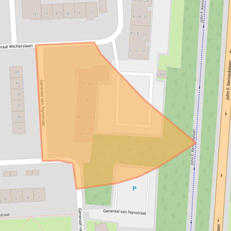 Kaart van postcodegebied 5623GP.