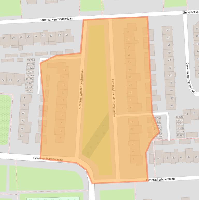 Kaart van postcodegebied 5623GZ.