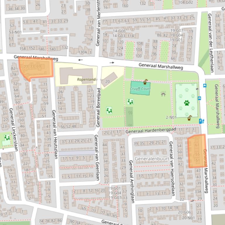 Kaart van postcodegebied 5623HB.
