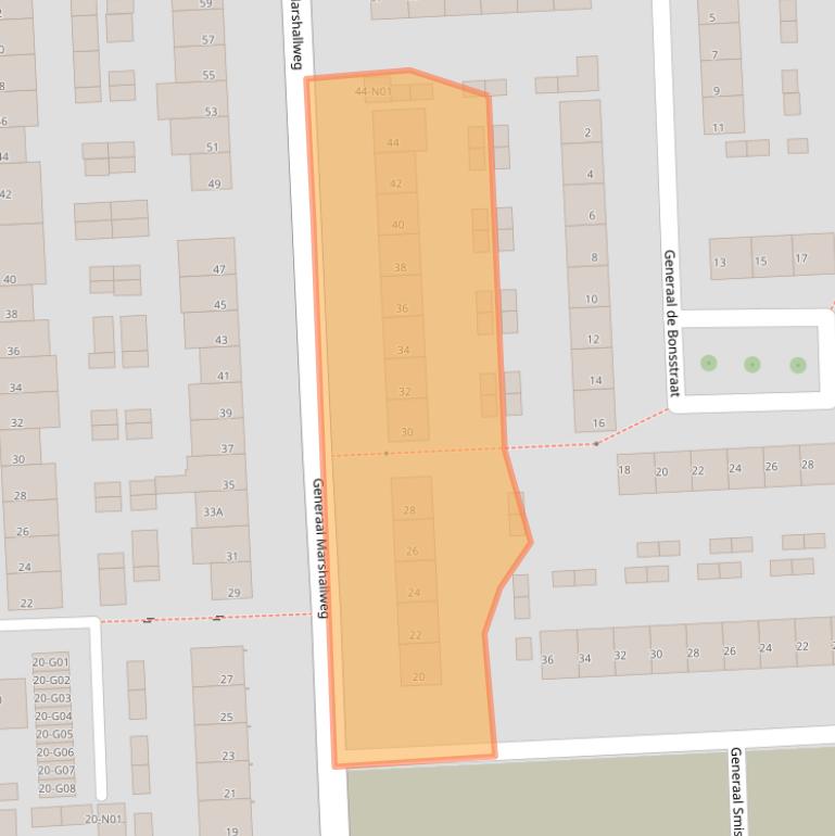 Kaart van postcodegebied 5623HC.