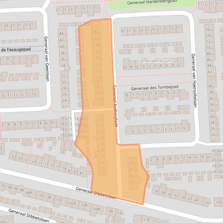 Kaart van postcodegebied 5623JH.