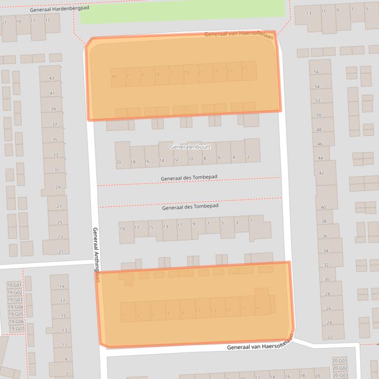 Kaart van postcodegebied 5623JJ.
