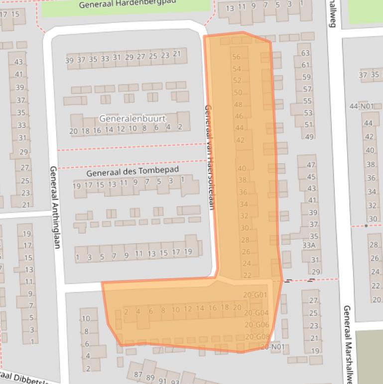 Kaart van postcodegebied 5623JK.