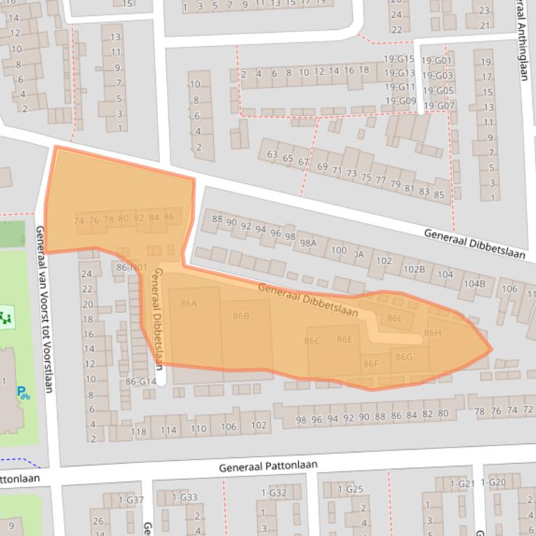 Kaart van postcodegebied 5623JR.
