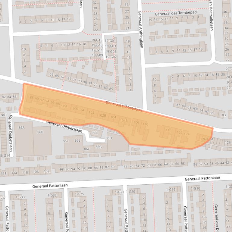Kaart van postcodegebied 5623JS.