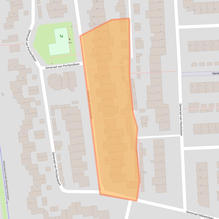 Kaart van postcodegebied 5623JV.