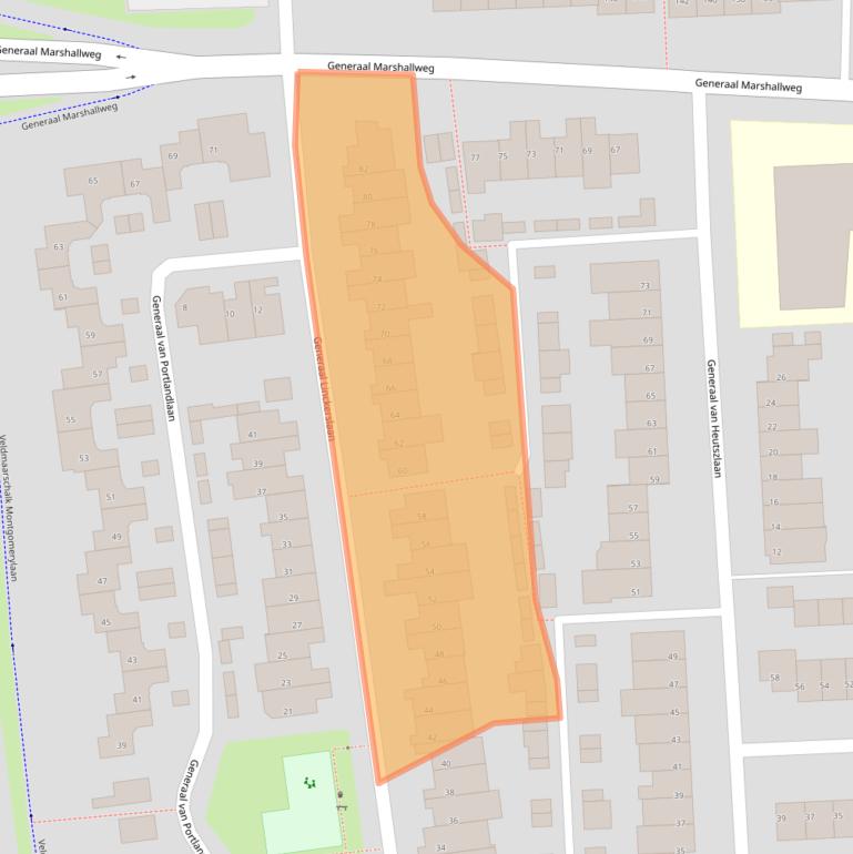 Kaart van postcodegebied 5623JW.