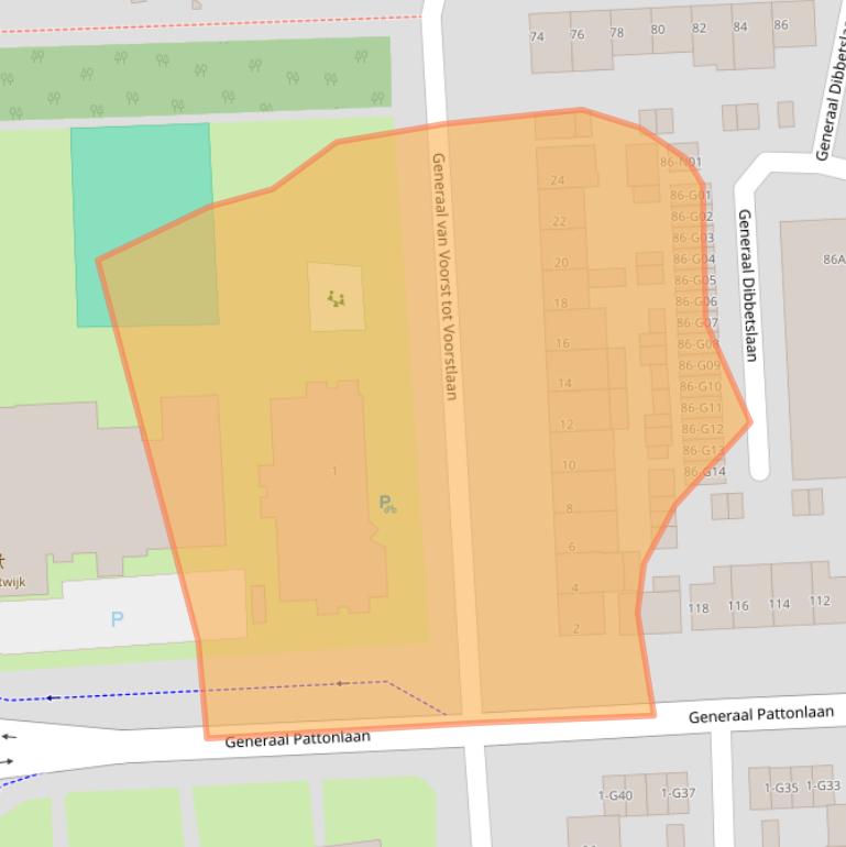 Kaart van postcodegebied 5623JX.