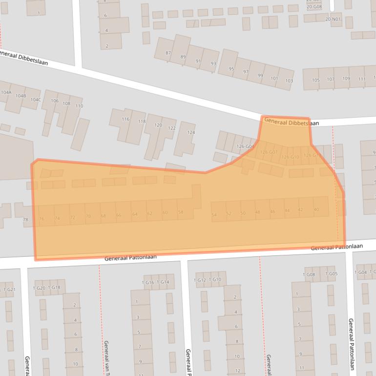 Kaart van postcodegebied 5623KB.