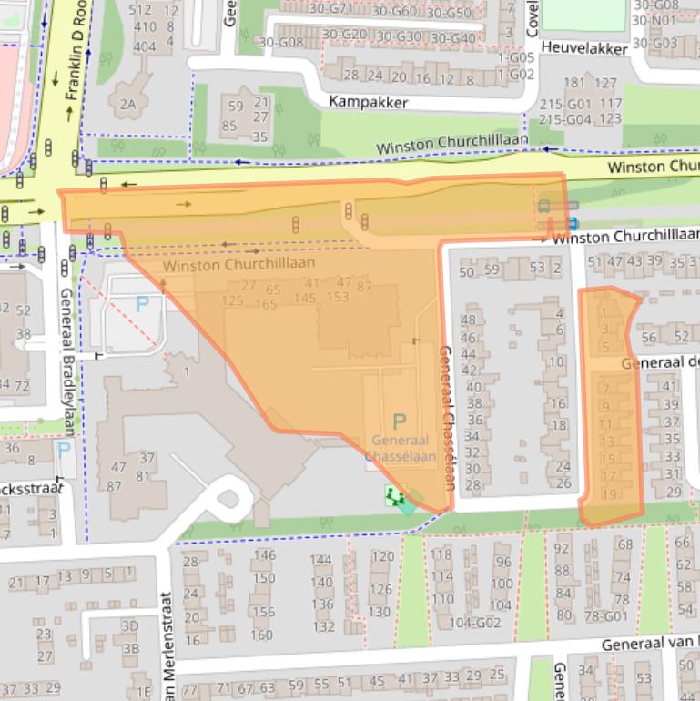 Kaart van postcodegebied 5623KP.