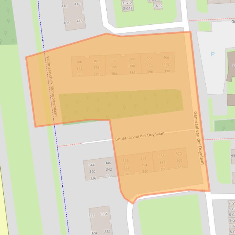 Kaart van postcodegebied 5623LD.